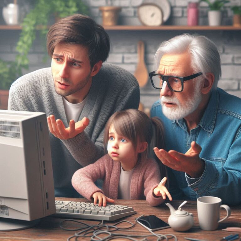 Des particuliers qui se posent des questions sur l'informatique